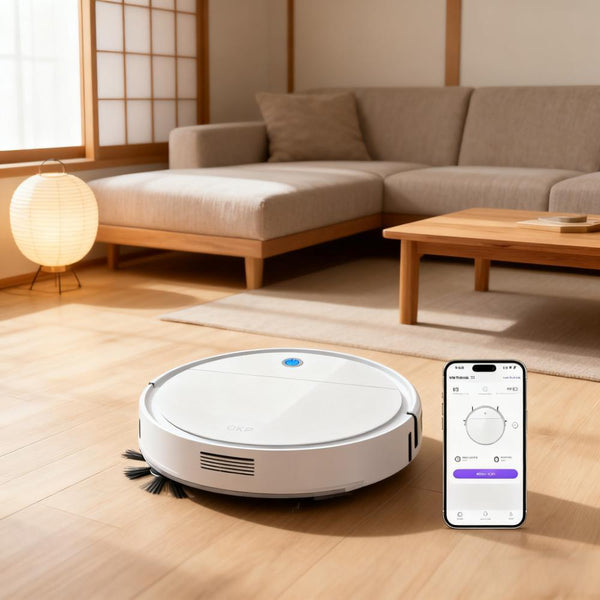 Smart Robot Vacuum Cleaner-2500Pa/120min/WiFi/Self-charging/Hard floors & Pets